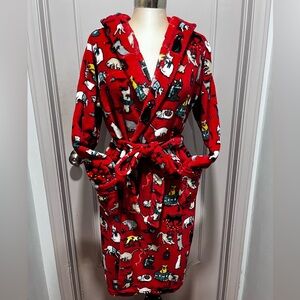 Vera Bradley Red Cat Print Robe